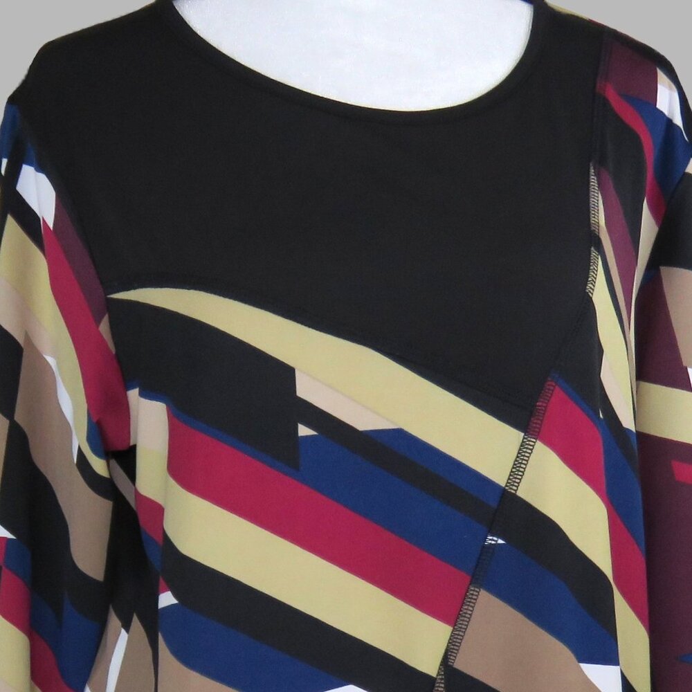 Bon Worth Women's Multi-Colored 3/4-Sleeve Pullover Blouse Size XSP (C2034)